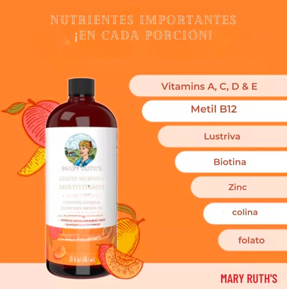 Multivitamínico Líquido MaryRuth’s – Crecimineto de cabello, energía, piel y bienestar x 887 ml