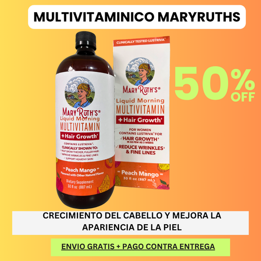 Multivitamínico Líquido MaryRuth’s   – Crecimineto de cabello, energía, piel y bienestar x 887 ml